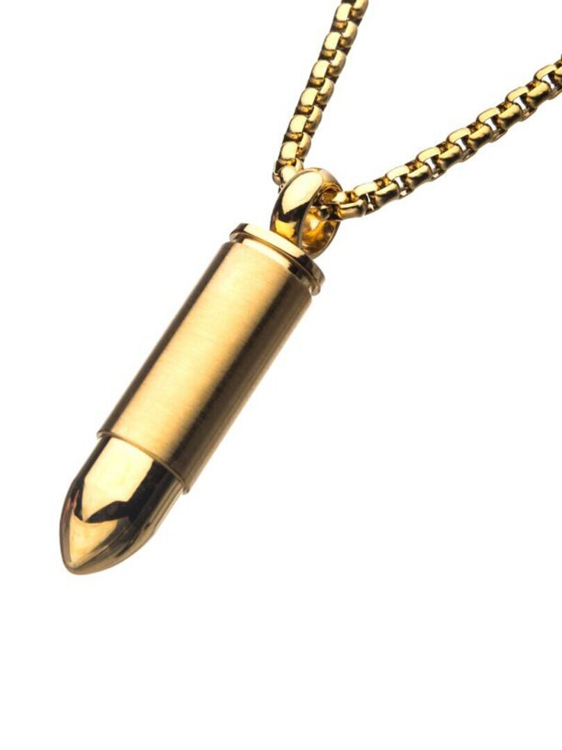 Memorial Bullet Inox Halsband - Guld