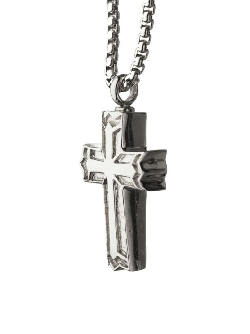 Gothic Cross Inox Halsband - Silver