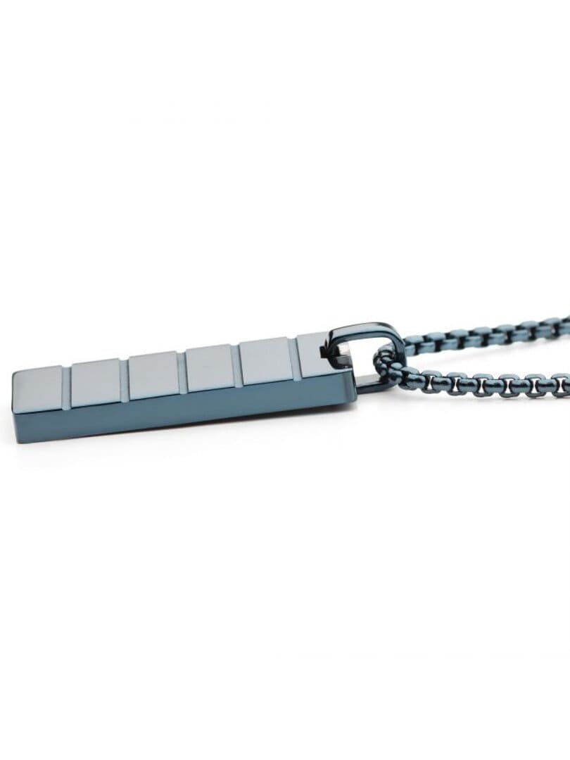 Dog Tag Inox Halsband - Blå