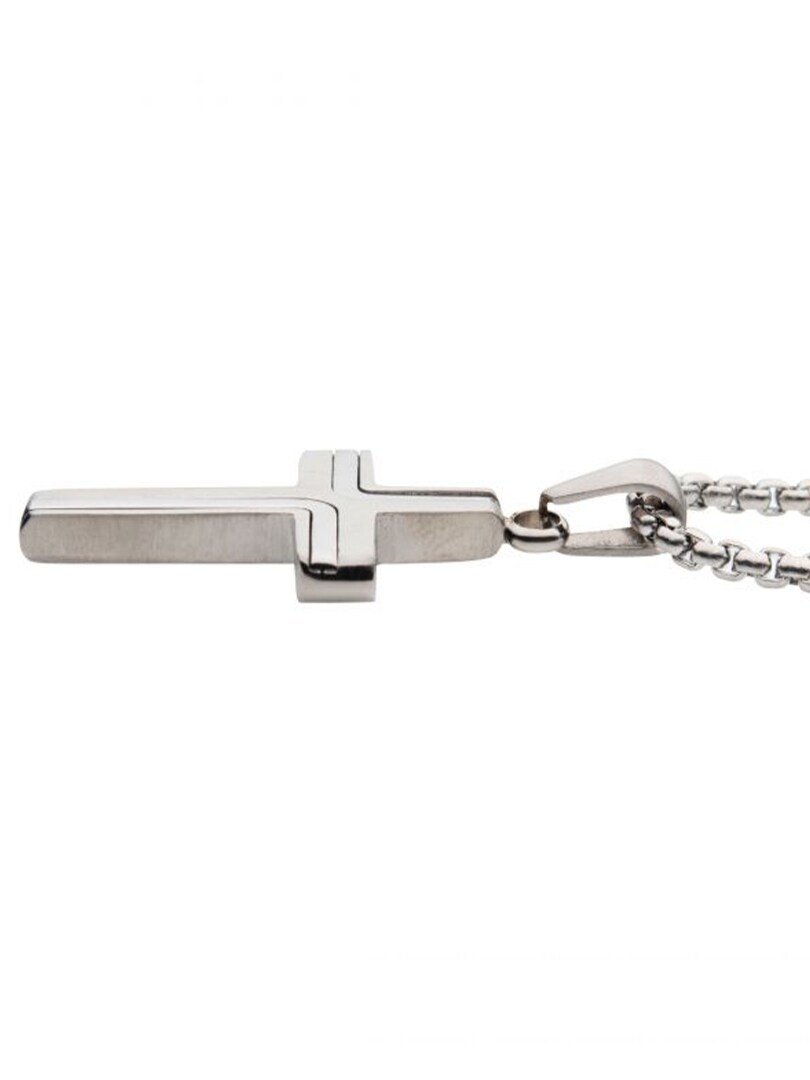 Steel Cross Inox Halsband - Silver