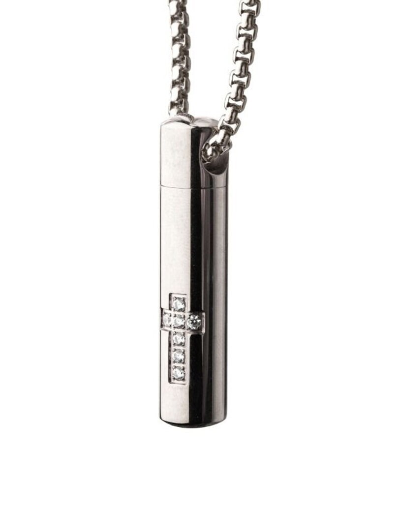 Memorial Cross Inox Halsband - Silver