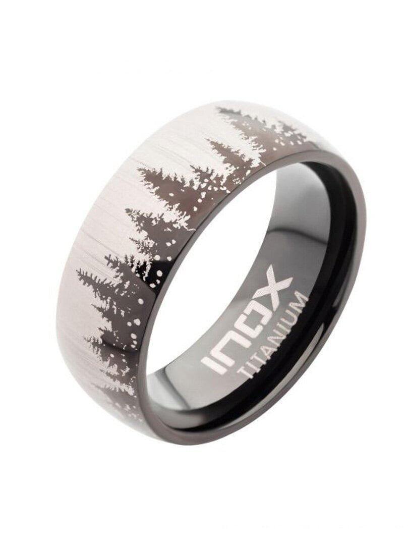Evergreen Forest Inox Ring - Silver/Svart